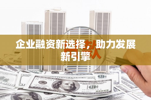 廉江企业融资新选择，助力发展新引擎