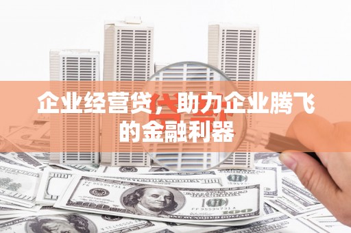 廉江企业经营贷，助力企业腾飞的金融利器