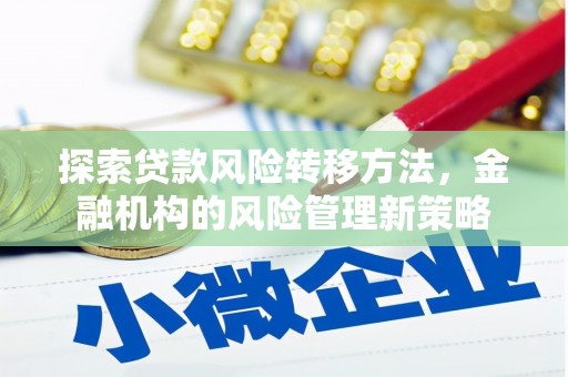 廉江探索贷款风险转移方法，金融机构的风险管理新策略