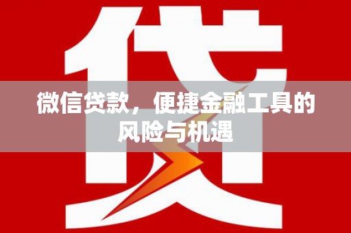 廉江微信贷款，便捷金融工具的风险与机遇