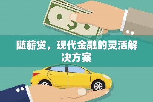 廉江随薪贷，现代金融的灵活解决方案