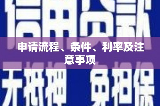 廉江申请流程、条件、利率及注意事项