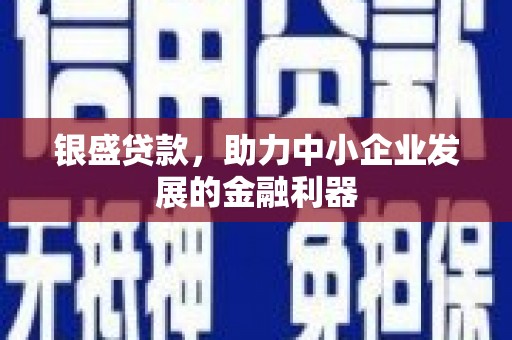 廉江银盛贷款，助力中小企业发展的金融利器