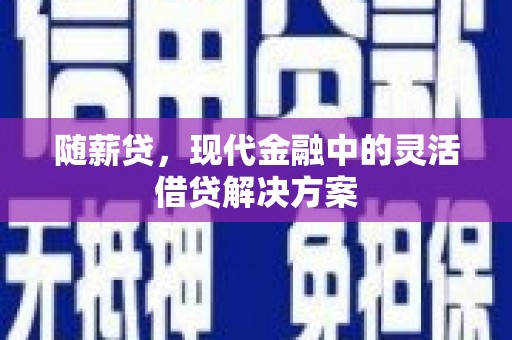 廉江随薪贷，现代金融中的灵活借贷解决方案