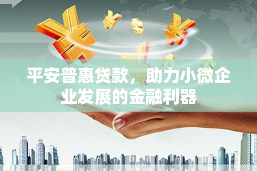 廉江平安普惠贷款，助力小微企业发展的金融利器
