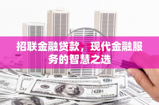 廉江招联金融贷款，现代金融服务的智慧之选
