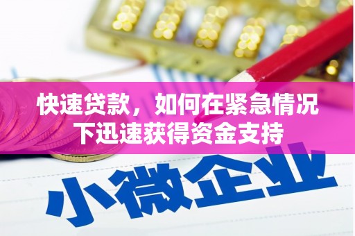 廉江快速贷款，如何在紧急情况下迅速获得资金支持