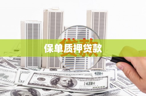 廉江保单质押贷款