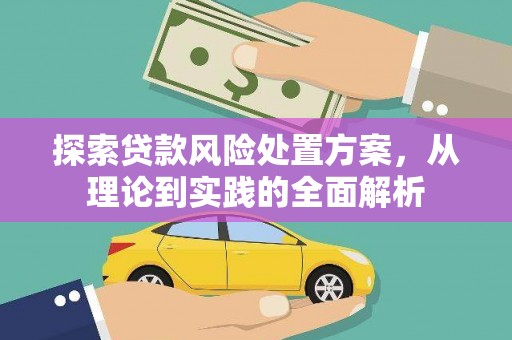 廉江探索贷款风险处置方案，从理论到实践的全面解析