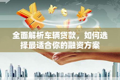 廉江全面解析车辆贷款，如何选择最适合你的融资方案