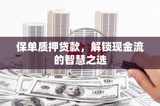 廉江保单质押贷款，解锁现金流的智慧之选
