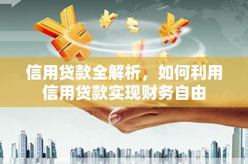 廉江信用贷款全解析，如何利用信用贷款实现财务自由