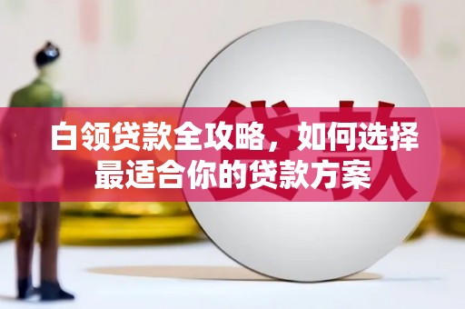 廉江白领贷款全攻略，如何选择最适合你的贷款方案